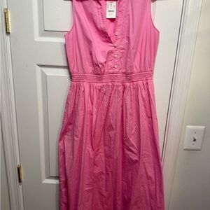 J. Crew Vibrant Pink Sleeveless Casual Dress
